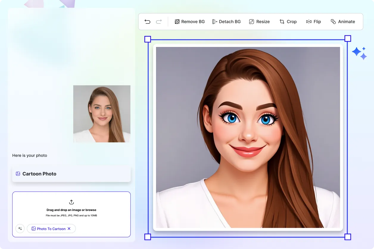 Free AI Photo to Cartoon Editor, Free AI Cartoon Maker Online